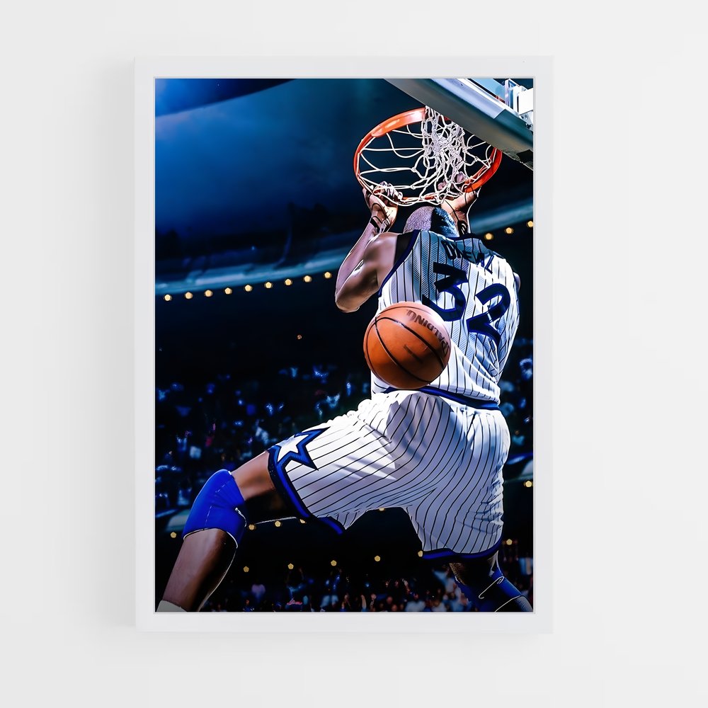 Poster Shaquille dunk – affiche Basketball (vue 3)